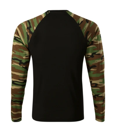Camouflage LS Póló unisex barna terepszín 