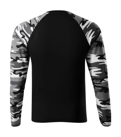 Camouflage LS Póló unisex szürke terepszín 