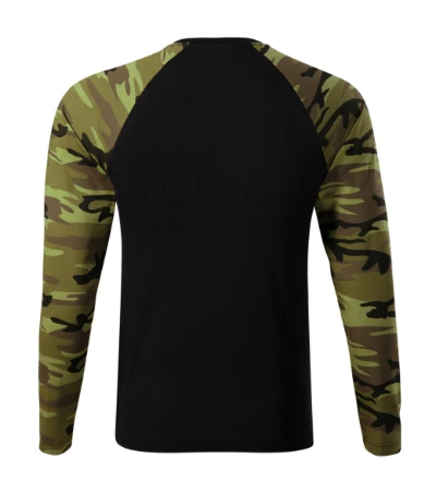 Camouflage LS Póló unisex zöld terepszín 