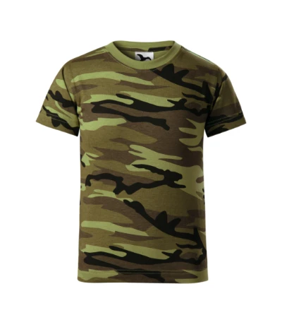 Camouflage Póló gyerek zöld terepszín 