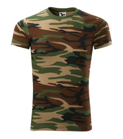 Camouflage Póló unisex barna terepszín 