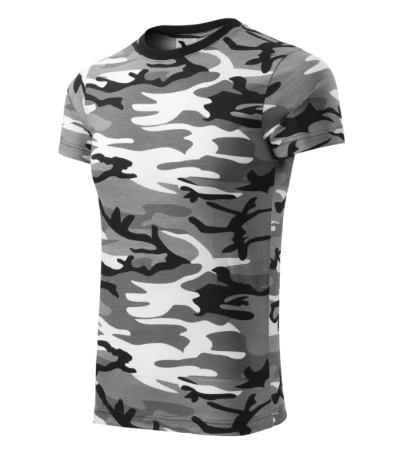 Camouflage Póló unisex szürke terepszín 