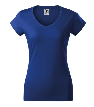 Fit V-neck Póló női királykék 