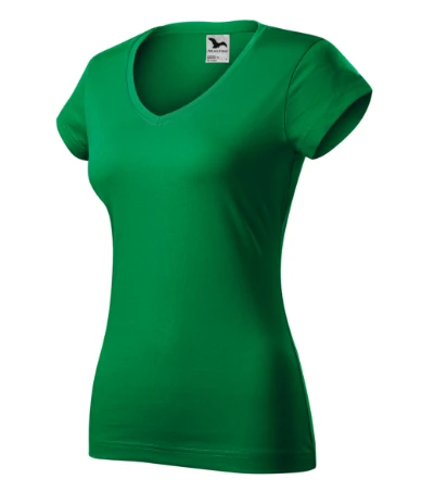 Fit V-neck Póló női fűzöld 