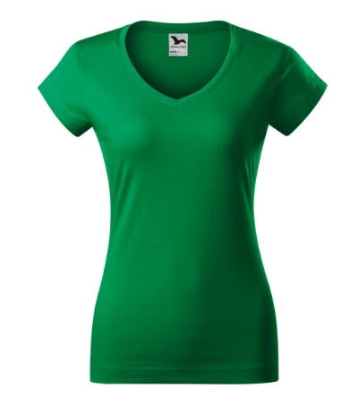 Fit V-neck Póló női fűzöld 