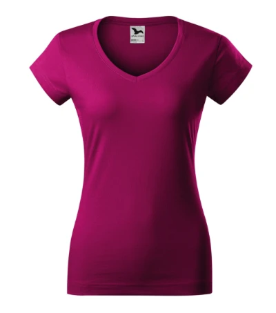 Fit V-neck Póló női fukszia 