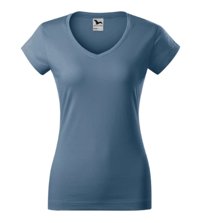 Fit V-neck Póló női farmerkék 