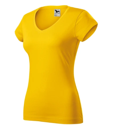Fit V-neck Póló női sárga 