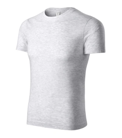 Peak Póló unisex világosszürke melírozott 