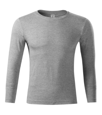 Progress LS Póló unisex sötétszürke melírozott 