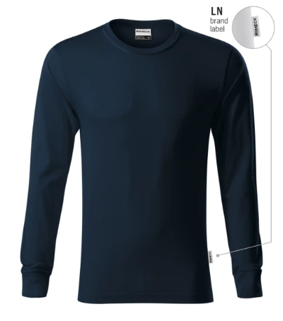 Resist LS Póló unisex tengerészkék 02 (brand label) 