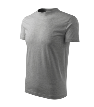 Recall Póló unisex sötétszürke melírozott 
