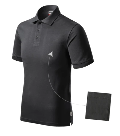 Resist Heavy Polo Galléros póló férfi ébenszürke 94 (brand label) 