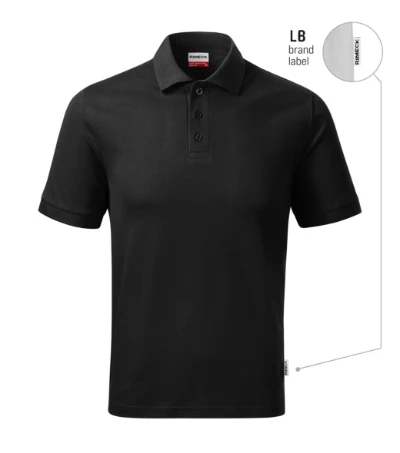 Resist Heavy Polo Galléros póló férfi fekete 01 (brand label) 