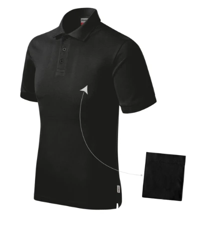 Resist Heavy Polo Galléros póló férfi fekete 01 (brand label) 