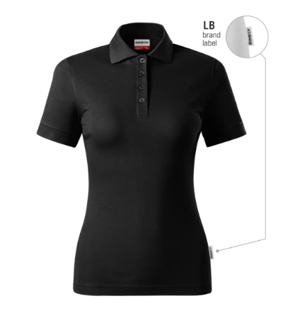 Resist Heavy Polo Galléros póló női fekete 01 (brand label) 