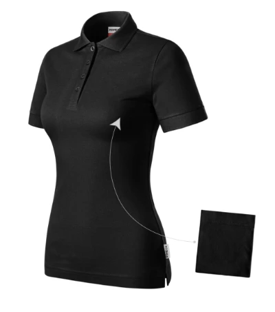 Resist Heavy Polo Galléros póló női fekete 01 (brand label) 