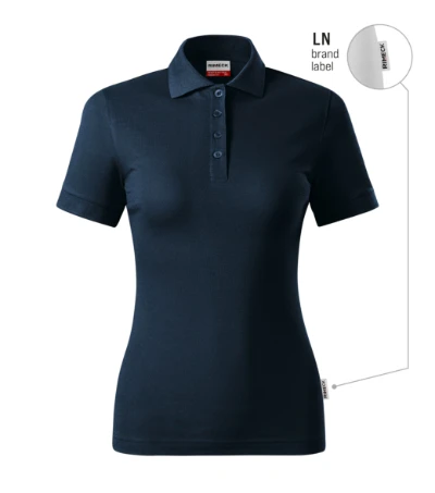 Resist Heavy Polo Galléros póló női tengerészkék 02 (brand label) 