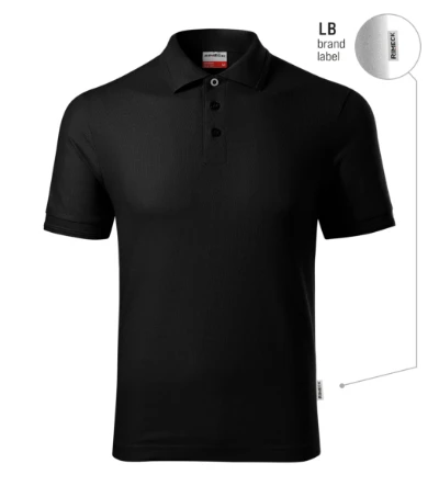 Reserve Galléros póló férfi fekete 01 (brand label) 