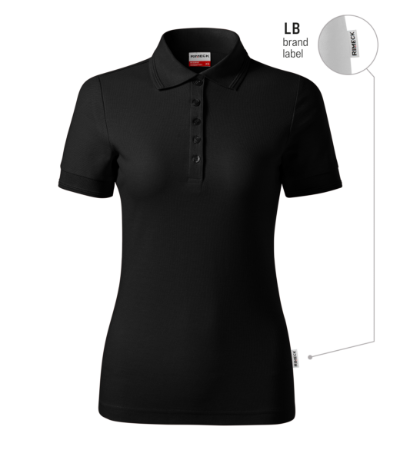 Reserve Galléros póló női fekete 01 (brand label) 