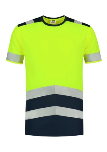 T-Shirt High Vis Bicolor Póló unisex fluoreszkáló sárga 