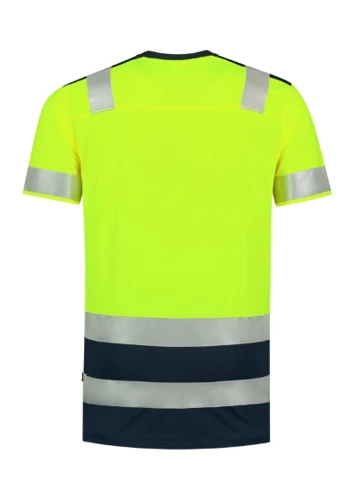 T-Shirt High Vis Bicolor Póló unisex fluoreszkáló sárga 