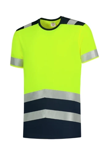 T-Shirt High Vis Bicolor Póló unisex fluoreszkáló sárga 