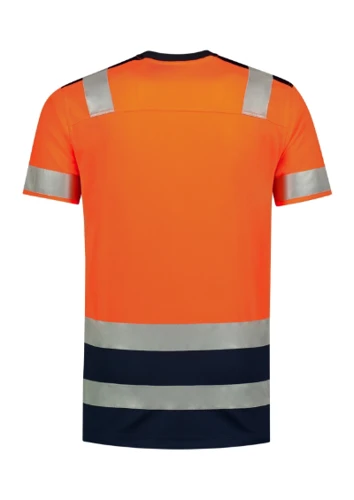 T-Shirt High Vis Bicolor Póló unisex fluoreszkáló narancssárga 