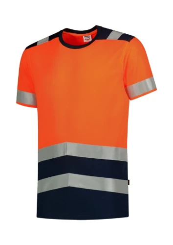 T-Shirt High Vis Bicolor Póló unisex fluoreszkáló narancssárga 