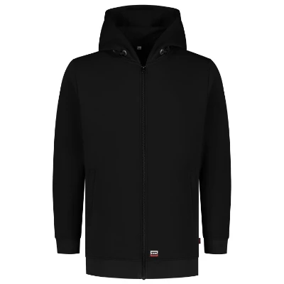 Hooded Sweat Jacket Washable 60°C Felső unisex fekete 