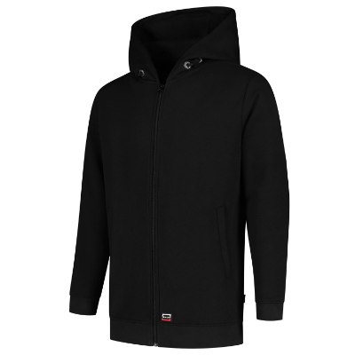 Hooded Sweat Jacket Washable 60°C Felső unisex fekete 