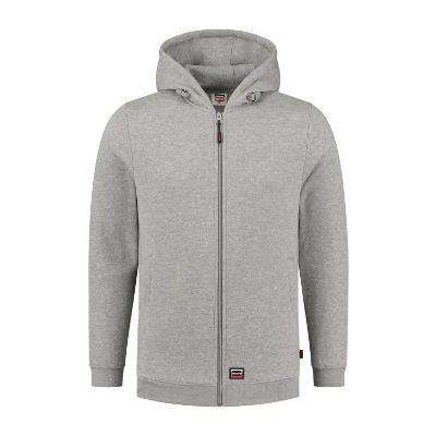 Hooded Sweat Jacket Washable 60°C Felső unisex grey melange 