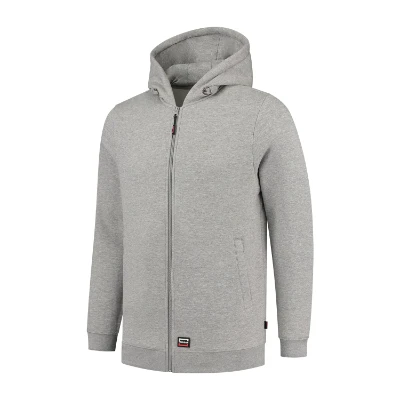 Hooded Sweat Jacket Washable 60°C Felső unisex grey melange 