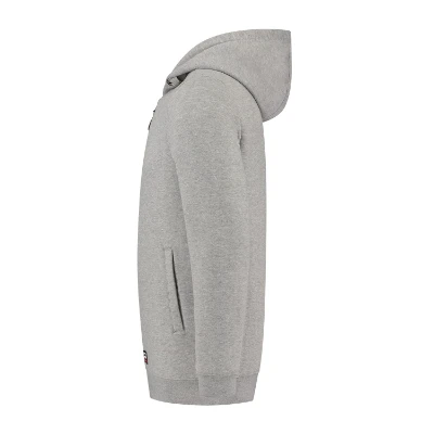 Hooded Sweat Jacket Washable 60°C Felső unisex grey melange 