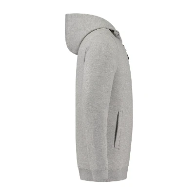 Hooded Sweat Jacket Washable 60°C Felső unisex grey melange 