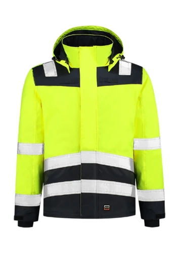 Midi Parka High Vis Bicolor Munkakabát unisex fluoreszkáló sárga 