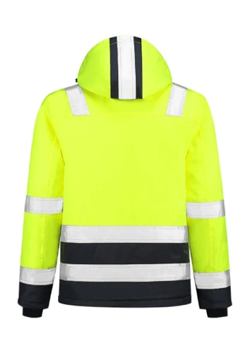 Midi Parka High Vis Bicolor Munkakabát unisex fluoreszkáló sárga 