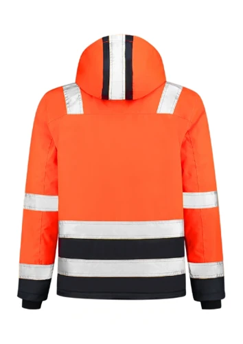 Midi Parka High Vis Bicolor Munkakabát unisex fluoreszkáló narancssárga 