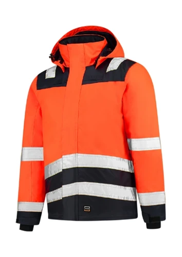 Midi Parka High Vis Bicolor Munkakabát unisex fluoreszkáló narancssárga 