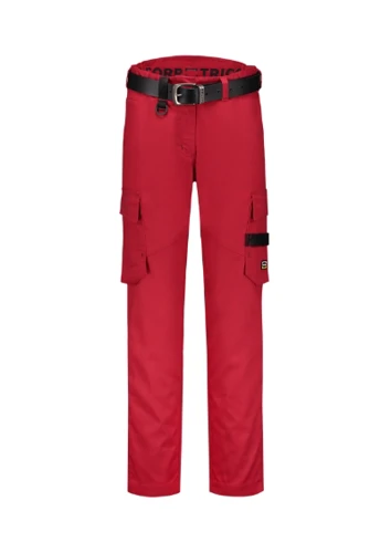 Work Pants Twill Women Munkanadrág női piros 