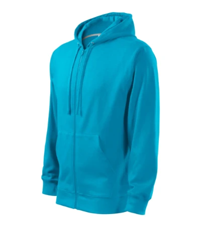 Trendy Zipper Felső férfi türkiz 