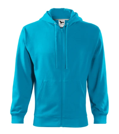 Trendy Zipper Felső férfi türkiz 