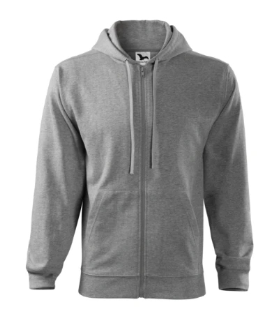 Trendy Zipper Felső férfi sötétszürke melírozott 
