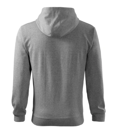 Trendy Zipper Felső férfi sötétszürke melírozott 