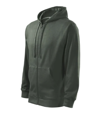 Trendy Zipper Felső férfi sötét palakő 