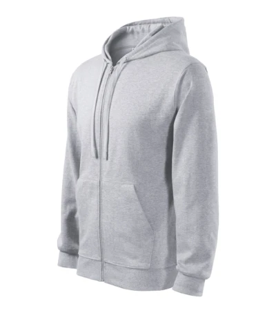 Trendy Zipper Felső férfi világosszürke melírozott 