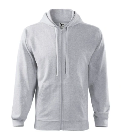 Trendy Zipper Felső férfi világosszürke melírozott 