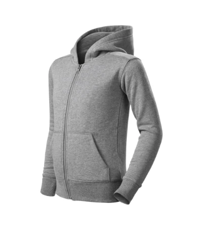 Trendy Zipper Felső gyerek sötétszürke melírozott 