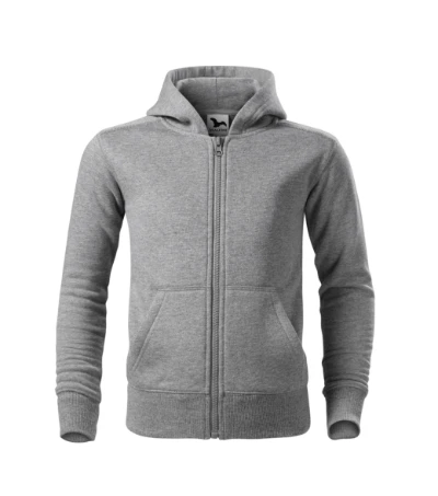 Trendy Zipper Felső gyerek sötétszürke melírozott 