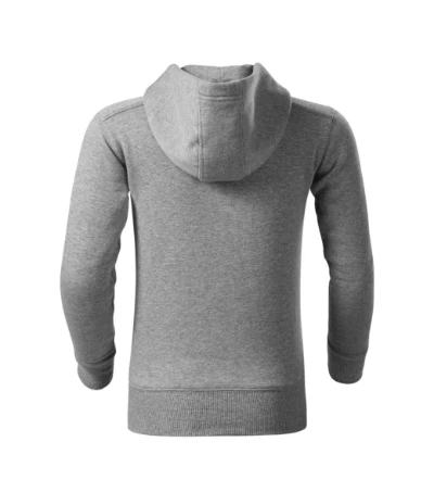 Trendy Zipper Felső gyerek sötétszürke melírozott 